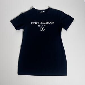 Dolce & Gabbana Kids Embroidered Milano Logo Tee | Size 6 Designer Luxury